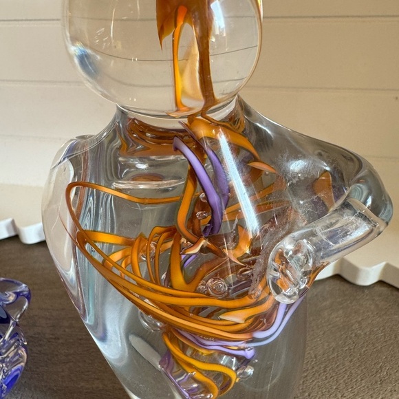 Schmidt Rhea Art Glass Sculpture paperweight 7" "Loving Couple" Signed - Picture 5 of 16